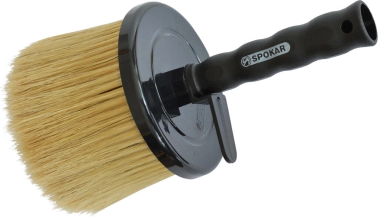 Rund malerbørste med plastgreb 13 cm