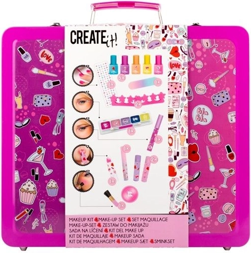 Create it! makeup-sæt i metalkuffert