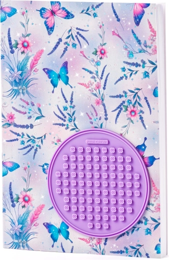 A5 notesblok med sommerfugle og silikonepanel PIXIE CREW
