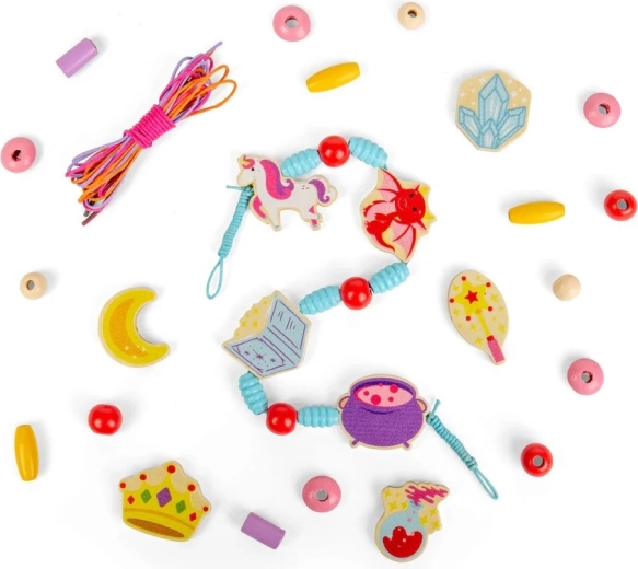 Bigjigs Toys sæt med træperler Mystical Magic