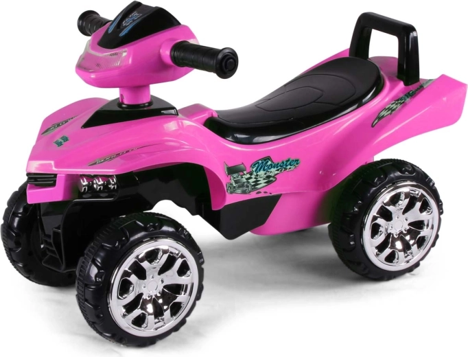 Milly Mally løbecykel/fodskubber-firkantet ATV Monster sort-lyserød
