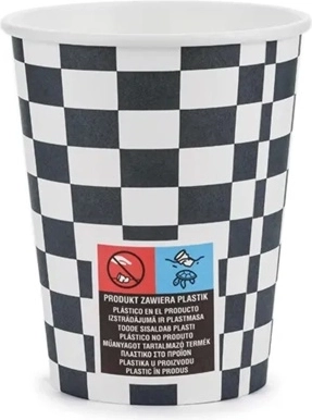Engangs partykopper Szachownica 220 ml – mix