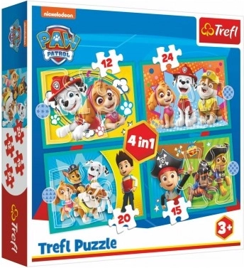 Puslespil 4-i-1 PAW Patrol – sjov bande 3+ TREFL