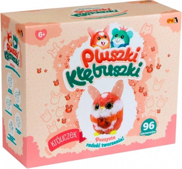 Kreativt sæt med plysdyr, kanin, 96 dele