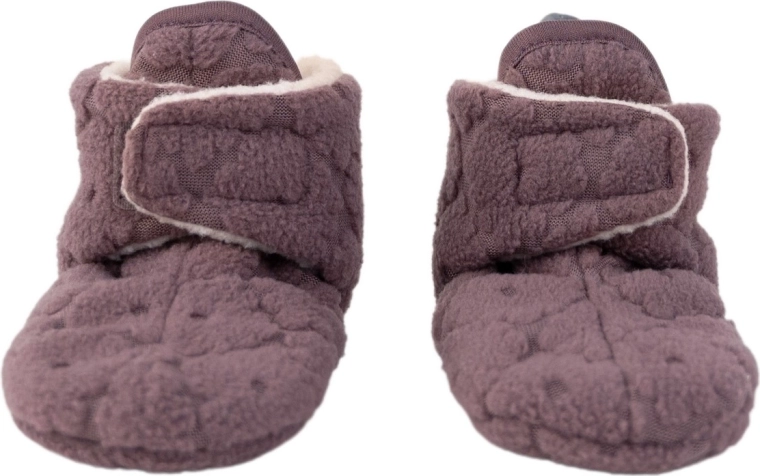 Lodger fleece futter slippers folklore mauve 3–6 måneder