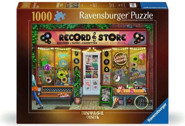 Ravensburger puslespil Vintage Vinyl med 1000 brikker