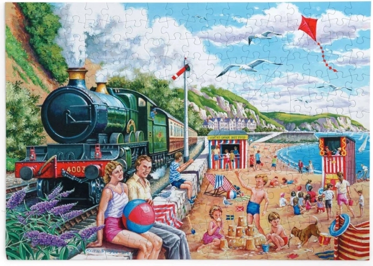 House of Puzzles-puslespil Idyl ved havet, 250 store brikker