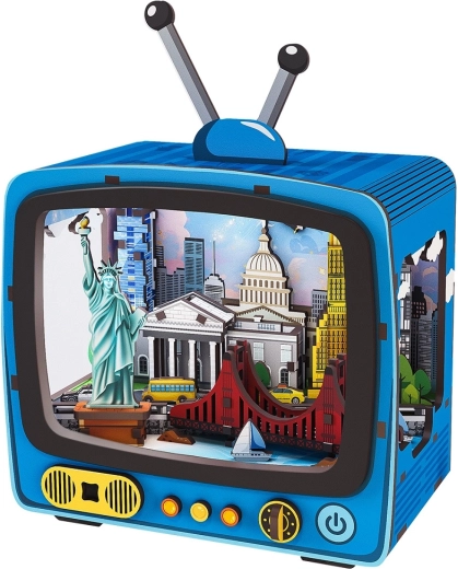 2Kids Toys 3D træpuslesæt retro TV New York