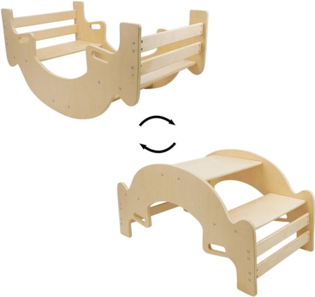 Picnicbord og gynge 2-i-1 natur