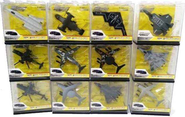 Flymodel 10 cm i gennemsigtig æske (12 varianter) - 1 stk.