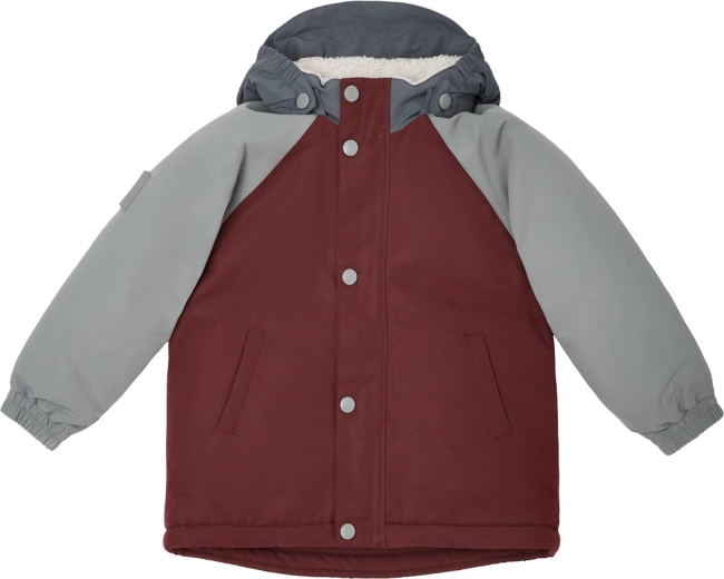 Vinterjakke Leokid color block redwood, str. 92 (2–3 år)