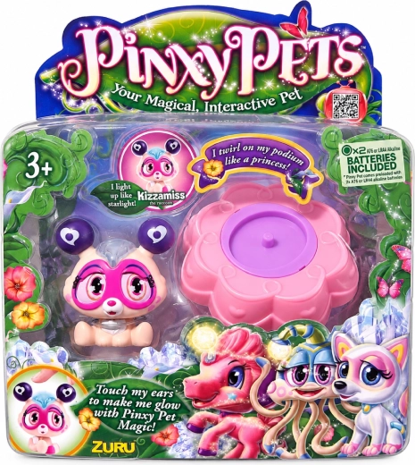 Interaktivt kæledyr Pinxy Pets Kizzamiss-vaskebjørn med magisk piedestal