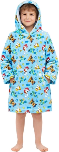 Poncho-fleecebadekåbe med hætte Paw Patrol