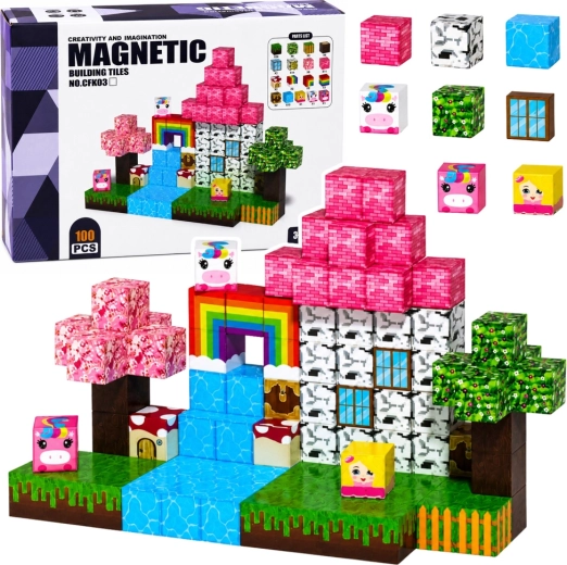 Magnetiske klodser – Magisk rige 3D (100 dele)