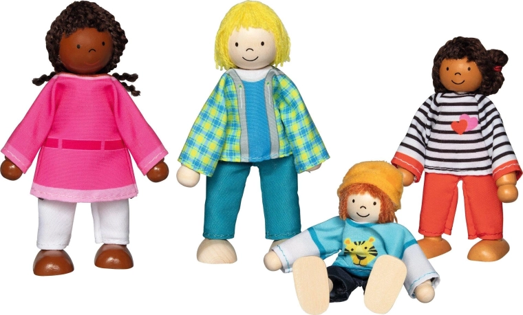 Goki fleksible træfigurer – interkulturel familie