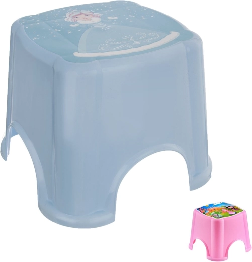 Børneplastskammel med eventyrmotiv, 20,5 cm