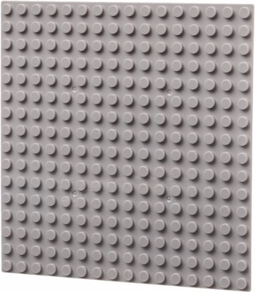 Baseplate 16×16 lys grå