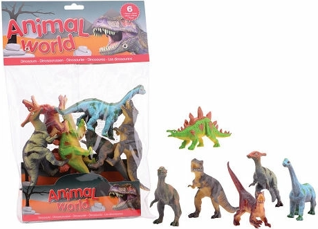 Dinosaur-sæt – 6 forskellige arter