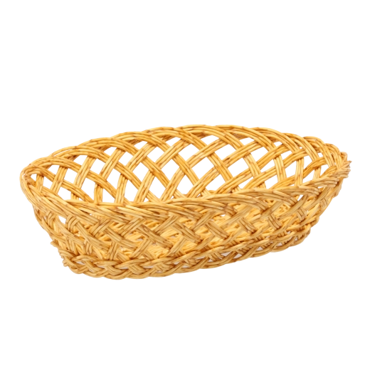 Oval plastkurv 26 × 19 × 8 cm – brun
