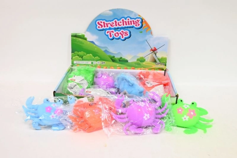 Squishy antistress-legetøj krabbe (display 12 stk.)