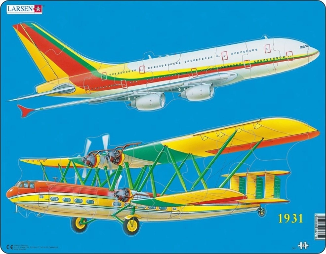 Puslespil fly historie og nutid 23 brikker