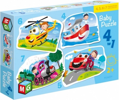 Puslespil Transportmidler 4-i-1