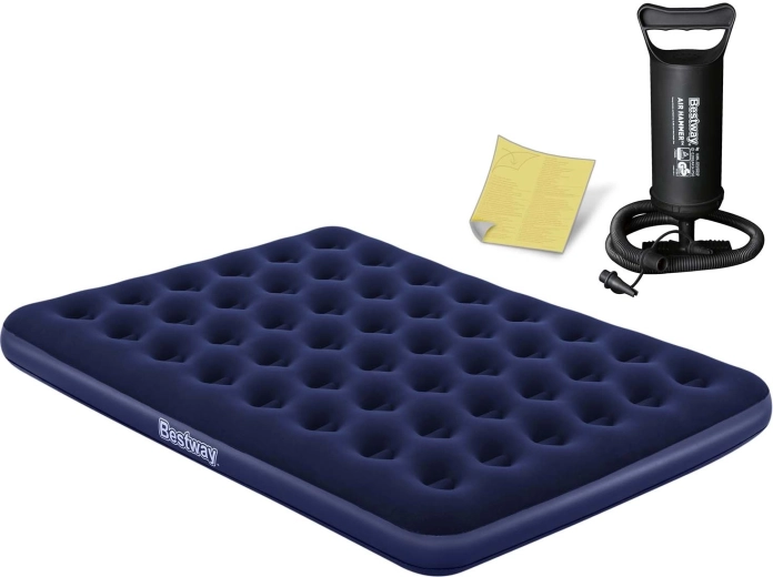 Oppustelig dobbelmadras med pumpe BESTWAY 203 × 152 × 22 cm
