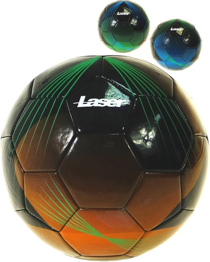 Fodbold Laser størrelse 5 med tryk - 1 stk.
