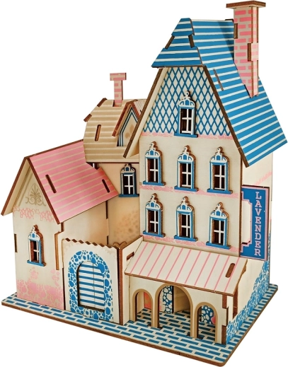 Woodcraft træ 3D-puslespil villa