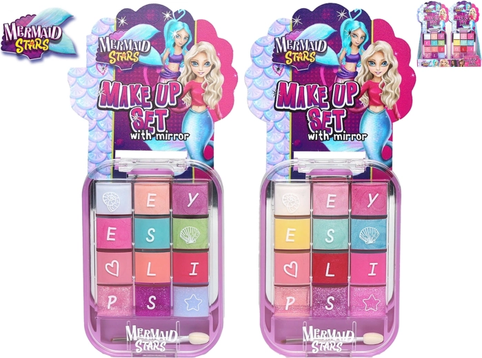 Makeuppalet til børn med spejl Mermaid Stars