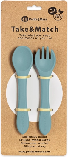 Petite&Mars silikonebestik Take&Match frosted sky 6m+
