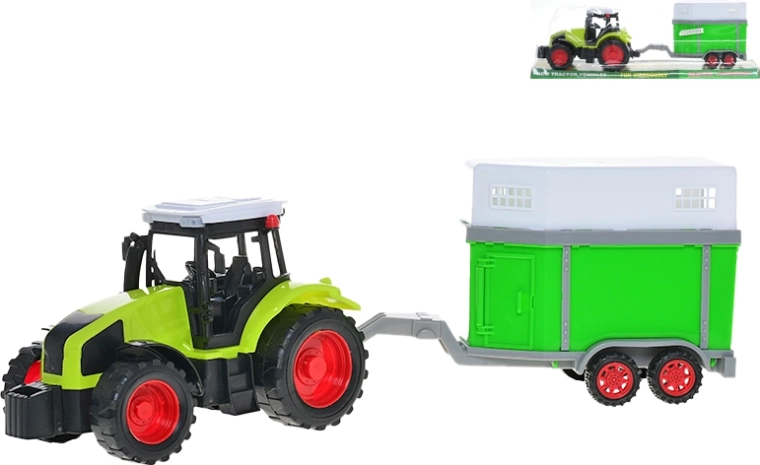 Traktor med hestetrailer med svinghjul, 36 cm