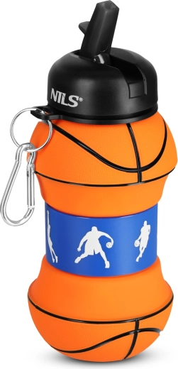 NILS Camp sammenklappelig silikoneflaske basketball 550 ml