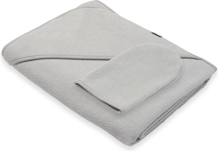 Babyfrottéhåndklæde med hætte NEW BABY Basic 100 × 100 cm, grå