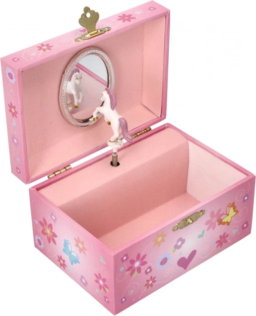 Spillende smykkeskrin Blomster-unicorn – melodi Svanesøen fra GOKI