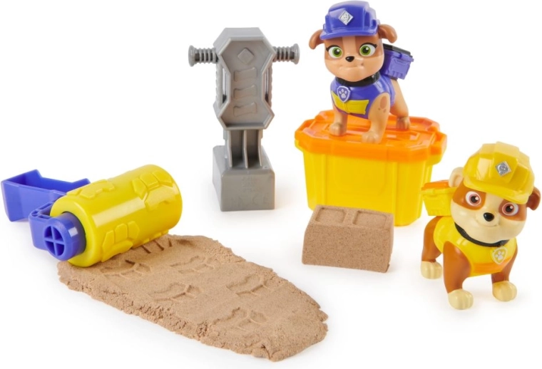 Paw Patrol Rubble & Crew byggesæt Rubble og Mix med Kinetic Sand og tilbehør