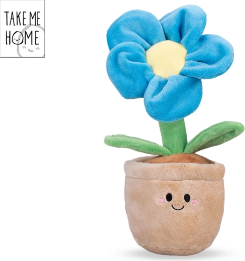 Plysblomst i potte Take Me Home blå 30 cm