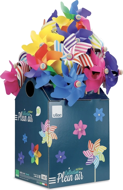 Vilac vindmølle på træpind – forskellige farver