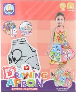 Malertøje til børn med aftørringsvenlig overflade og 12 tuscher