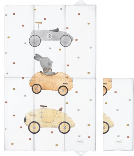 Ceba Baby rejse pusleunderlag basic bunny driver 80 × 50 cm - 1 stk.
