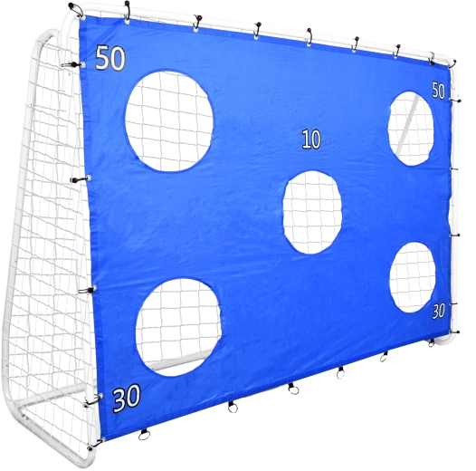 Fodboldmål med net og målsejl 240 × 170 × 85 cm
