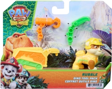 Paw Patrol: Dino-filmen Rubble med anhænger og tilbehør
