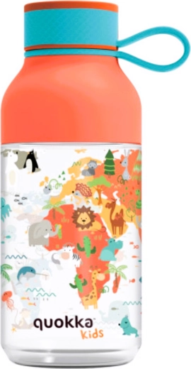 Tritan-børneflaske Quokka Kids Ice Maps med strop 430 ml