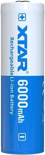 Xtar li-ion akkumulator 21700 3,6 V 6000 mAh med beskyttelse - 1 stk.