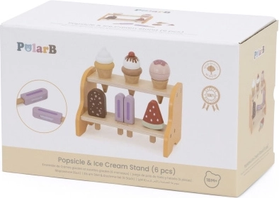Træ isbod VIGA – sæt med 6 is