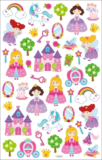 Prinsessestickers 35 stk.