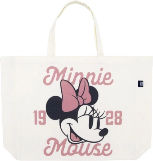 Bomuldsindkøbspose Minnie Mouse 46 × 40,5 × 10 cm