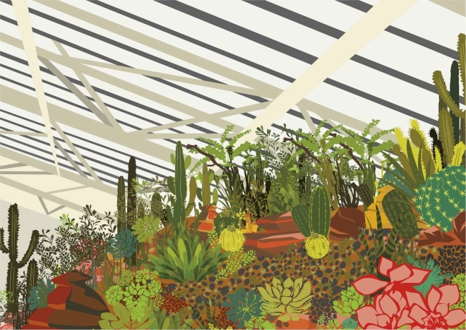 Gibsons puslespil Brutalistisk vinterhave London 500 brikker