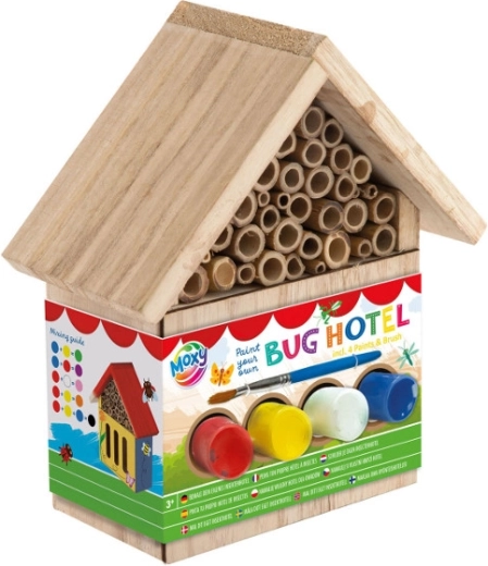 Træ-insekthotel til at male