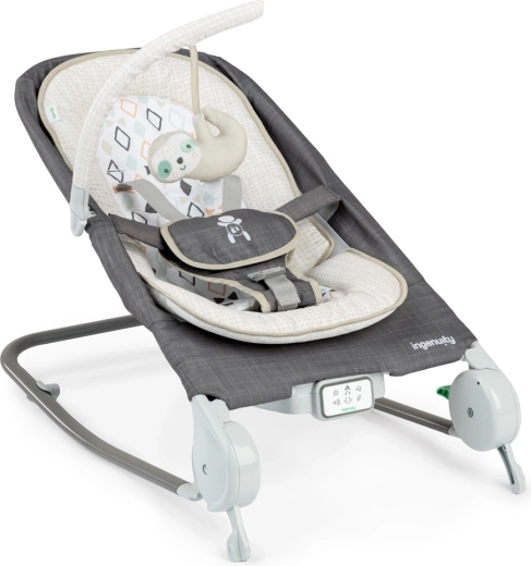Ingenuity vibrerende massage-liggestol Happy Belly Rock-to-Bounce Parker 0–9 kg